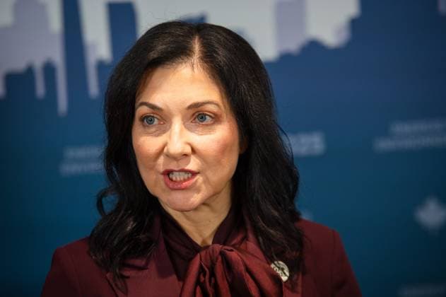 October 30, 2025, Toronto, On, Canada: Katherina Reiche, Federal Minister for Economic Affairs and Energy of Germany, speaks to media at the G7 Energy and Environment Ministers™ Meeting in Toronto, on Thursday, October 30, 2025. Toronto Canada  - ZUMAc35_ 20251030_zaf_c35_053 Copyright: xLauraxProctorx