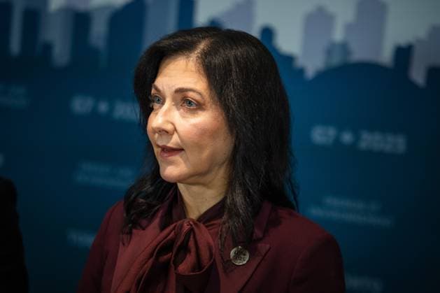 October 30, 2025, Toronto, On, Canada: Katherina Reiche, Federal Minister for Economic Affairs and Energy of Germany, speaks to media at the G7 Energy and Environment MinistersöÄÃ Meeting in Toronto, on Thursday, October 30, 2025. Toronto Canada  - ZUMAc35_ 20251030_zaf_c35_056 Copyright: xLauraxProctorx