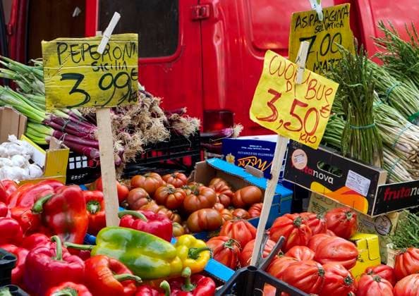 colorful vegetables at the italian street local market colorful vegetables at the italian street local market. High quality photo, 61204838.jpg RECORD DATE NOT STATED