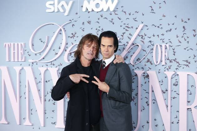 The Death of Bunny Munro Premiere in London LONDON, UNITED KINGDOM – OCTOBER 30: Nick Cave (R) and George Vjestica (L) attend the premiere of The Death of Bunny Munro held at the Royal Festival Hall in London, United Kingdom, on October 30, 2025. Zeynep Demir Aslim Anadolu London United Kingdom. Editorial use only. Please get in touch for any other usage.  Copyright: x2025xAnadoluxZeynepxDemirxAslimx
