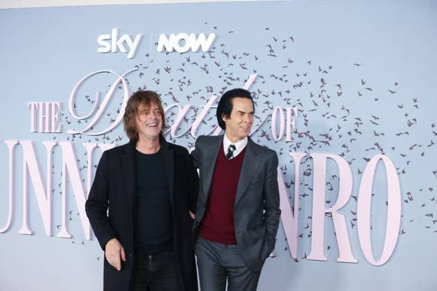 The Death of Bunny Munro Premiere in London LONDON, UNITED KINGDOM – OCTOBER 30: Nick Cave (R) and George Vjestica (L) attend the premiere of The Death of Bunny Munro held at the Royal Festival Hall in London, United Kingdom, on October 30, 2025. Zeynep Demir Aslim Anadolu London United Kingdom. Editorial use only. Please get in touch for any other usage.  Copyright: x2025xAnadoluxZeynepxDemirxAslimx