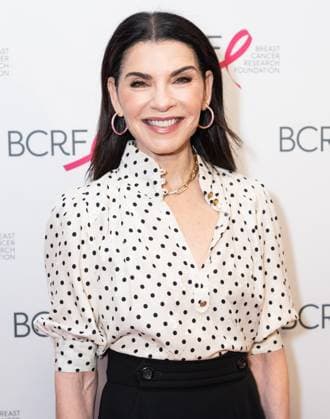 2025 Breast Cancer Research Foundation Awards Luncheon Julianna Margulies wearing earrings and ring by Robinson Pelham Pink Ribbon Collection attends Breast Cancer Research Foundation Awards Luncheon at Hilton Midtown in New York, NY on October 30, 2025. New York New York United States Copyright: LevxRadin