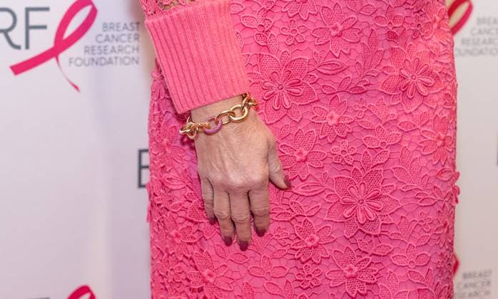 2025 Breast Cancer Research Foundation Awards Luncheon Kinga Lampert wearing earrings and bracelet by Robinson Pelham Pink Ribbon Collection attends Breast Cancer Research Foundation Awards Luncheon at Hilton Midtown in New York, NY on October 30, 2025. New York New York United States Copyright: LevxRadin