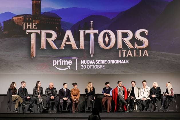 News - LUCCA COMICS AND GAMES 2025 Presentation of the Traitors Italia, the new Prime video reality show hosted by Alessia Marcuzzi. Present at the presentation: Paola Barale, Filippo Bisciglia, Giancarlo Commare, Giuseppe Giofre, Pierluca Mariti, Tess Masazza, Alessandro Orrei, Raiz, Aurora Ramazzotti, Daniele Resconi and Yoko Yamada during Lucca Comics and Games 2025 at Lucca (Toscana), Italy Lucca Lucca Italy Copyright: xFrancescoxFarinax xLiveMediax LPN_2114403