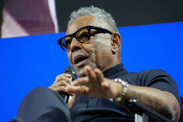 TRIBECA FESTIVAL LISBOA Giancarlo Esposito addresses the audience during first day of Tribeca Festival Lisboa 2025 in Lisbon, Portugal. 10 30 2025 Lisboa Unicorn Factory Lisboa Lisboa Portugal Copyright: xBrunoxdexCarvalhox