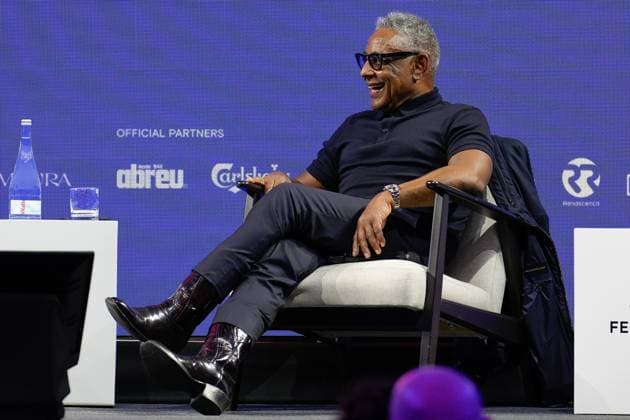 TRIBECA FESTIVAL LISBOA Giancarlo Esposito addresses the audience during first day of Tribeca Festival Lisboa 2025 in Lisbon, Portugal. 10 30 2025 Lisboa Unicorn Factory Lisboa Lisboa Portugal Copyright: xBrunoxdexCarvalhox
