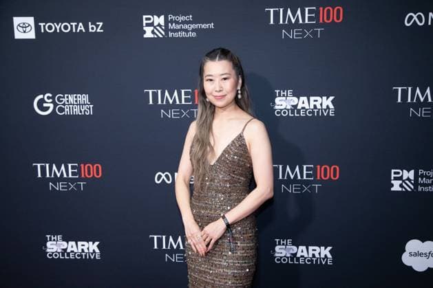 Maggie Kang arrives on the red carpet for the 2025 TIME100 Next at Current at Chelsea Piers Pier 59 on Thursday, October 30, 2025 in New York City.  NYP20251030506 SERENAxXUxNING