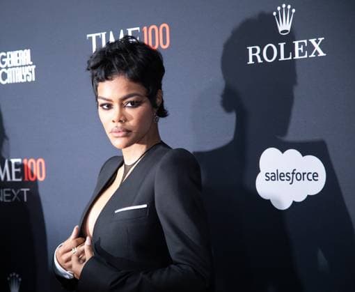 Teyana Taylor arrives on the red carpet for the 2025 TIME100 Next at Current at Chelsea Piers Pier 59 on Thursday, October 30, 2025 in New York City.  NYP20251030554 SERENAxXUxNING