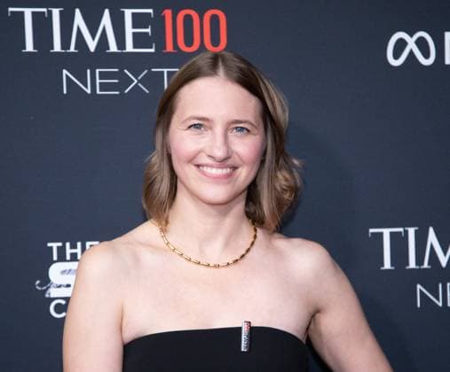 Sara Ziff arrives on the red carpet for the 2025 TIME100 Next at Current at Chelsea Piers Pier 59 on Thursday, October 30, 2025 in New York City.  NYP20251030566 SERENAxXUxNING