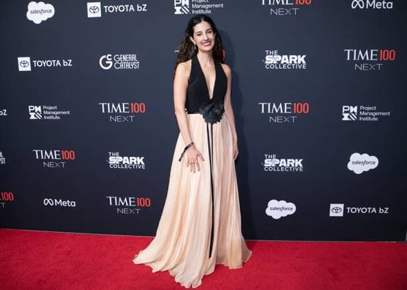 Sanaz Toossi arrives on the red carpet for the 2025 TIME100 Next at Current at Chelsea Piers Pier 59 on Thursday, October 30, 2025 in New York City.  NYP20251030567 SERENAxXUxNING