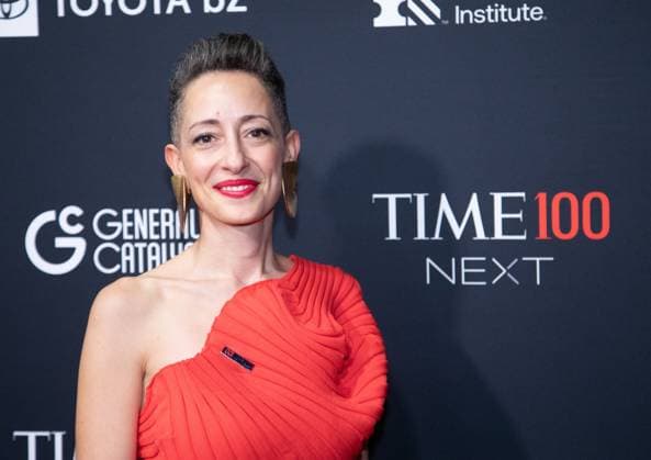 Lina Ghotmeh arrives on the red carpet for the 2025 TIME100 Next at Current at Chelsea Piers Pier 59 on Thursday, October 30, 2025 in New York City.  NYP20251030522 SERENAxXUxNING