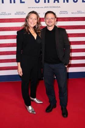 Britta Steffenhagen and Florian Lukas at the premiere of the feature film Make Me Feel in the Astor Film Lounge Berlin, 30 10 2025 Foto:xS.xGabschx xFuturexImagex change_5047