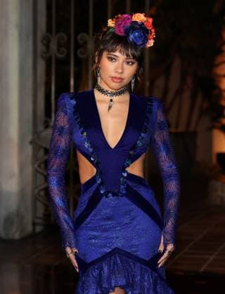 Xochitl Gomez attends the 2025 Dia De Muertos Gala Presented by Lexus, Tequila Don Julio, Nike, DNERO, Calamigos Ranch and Maremoto at the Los?Angeles? River?Center?&?Gardens in Los Angeles on Thursday, October 30, 2025.  LAP20251030002 GREGxGRUDT