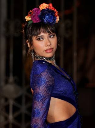 Xochitl Gomez attends the 2025 Dia De Muertos Gala Presented by Lexus, Tequila Don Julio, Nike, DNERO, Calamigos Ranch and Maremoto at the Los?Angeles? River?Center?&?Gardens in Los Angeles on Thursday, October 30, 2025.  LAP20251030003 GREGxGRUDT