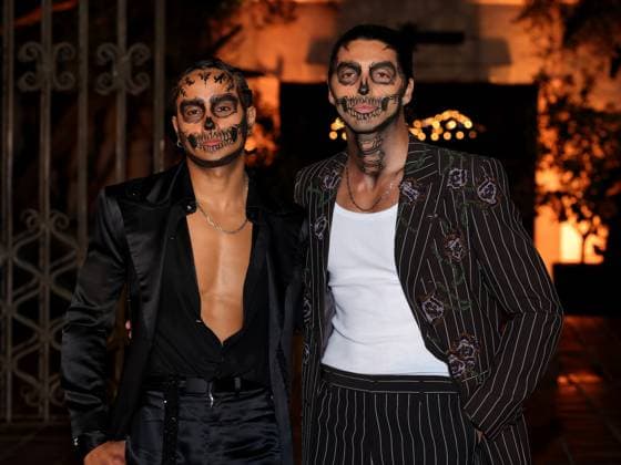 Michael Cimino and Taylor Zakhar attend the 2025 Dia De Muertos Gala Presented by Lexus, Tequila Don Julio, Nike, DNERO, Calamigos Ranch and Maremoto at the Los?Angeles? River?Center?&?Gardens in Los Angeles on Thursday, October 30, 2025.  LAP20251030063 GREGxGRUDT