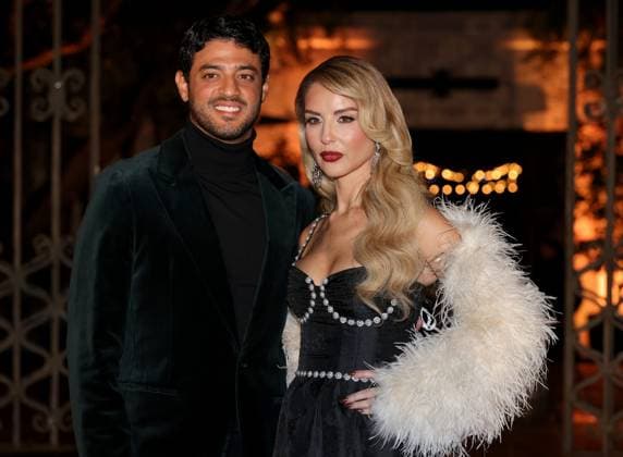 Carlos Vela and Saioa Canibano attend the 2025 Dia De Muertos Gala Presented by Lexus, Tequila Don Julio, Nike, DNERO, Calamigos Ranch and Maremoto at the Los?Angeles? River?Center?&?Gardens in Los Angeles on Thursday, October 30, 2025.  LAP20251030074 GREGxGRUDT