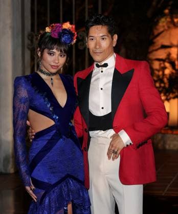 Xochitl Gomez and Carlos Eric Lopez attend the 2025 Dia De Muertos Gala Presented by Lexus, Tequila Don Julio, Nike, DNERO, Calamigos Ranch and Maremoto at the Los?Angeles? River?Center?&?Gardens in Los Angeles on Thursday, October 30, 2025.  LAP20251030039 GREGxGRUDT