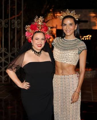 Gloria Calderón Kellet Elsa Collins attend the 2025 Dia De Muertos Gala Presented by Lexus, Tequila Don Julio, Nike, DNERO, Calamigos Ranch and Maremoto at the Los?Angeles? River?Center?&?Gardens in Los Angeles on Thursday, October 30, 2025.  LAP20251030077 GREGxGRUDT