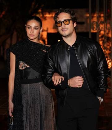 Renata Notni and Diego Boneta attend the 2025 Dia De Muertos Gala Presented by Lexus, Tequila Don Julio, Nike, DNERO, Calamigos Ranch and Maremoto at the Los?Angeles? River?Center?&?Gardens in Los Angeles on Thursday, October 30, 2025.  LAP20251030086 GREGxGRUDT