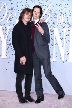 George Vjestica and Nick Cave at the premiere of the Sky Atlantic miniseries The Death of Bunny Munro at the Royal Festival Hall London, 30 10 2025 Foto:xS.xVasx xFuturexImagex munro_5073