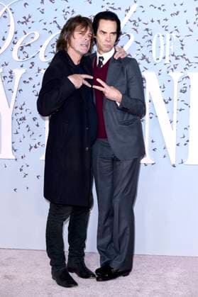George Vjestica and Nick Cave at the premiere of the Sky Atlantic miniseries The Death of Bunny Munro at the Royal Festival Hall London, 30 10 2025 Foto:xS.xVasx xFuturexImagex munro_5075