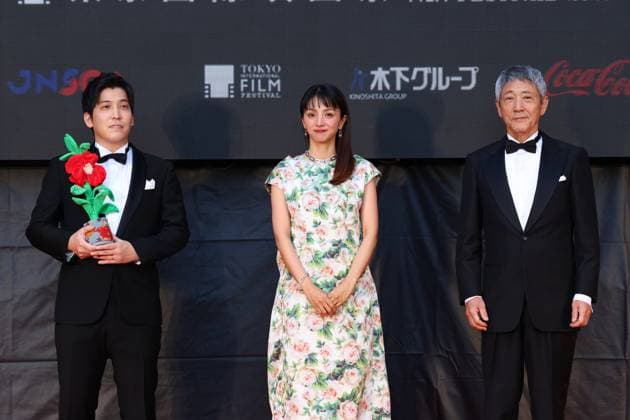 Hikari Mitsushima, Kaoru Kobayashi, Baku Kinoshita, October 27, 2025 - The 38th Tokyo International Film Festival. Opening Ceremony at Tokyo International Forum in Tokyo, Japan on October 27, 2025.  aflo_308822134
