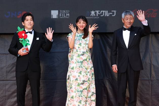 Hikari Mitsushima, Kaoru Kobayashi, Baku Kinoshita, October 27, 2025 - The 38th Tokyo International Film Festival. Opening Ceremony at Tokyo International Forum in Tokyo, Japan on October 27, 2025.  aflo_308822135