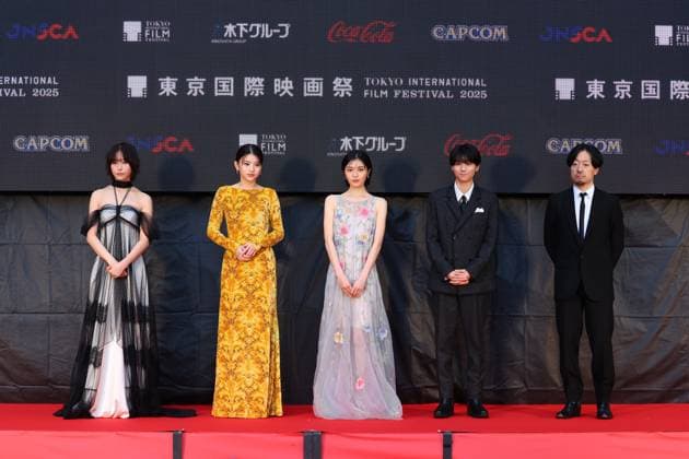 Sara Minami, Natsuki Deguchi, Mizuki Yoshida, Jinsei Hamura, Takashi Koyama, October 27, 2025 - The 38th Tokyo International Film Festival. Opening Ceremony at Tokyo International Forum in Tokyo, Japan on October 27, 2025.  aflo_308822136