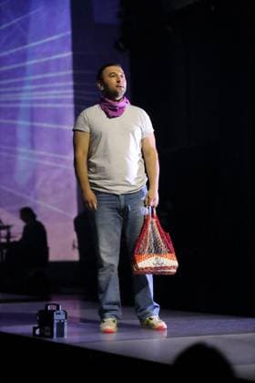 Taner Sahintürk as Cem during the photo rehearsal for Berlin Karl Marx Platz at Maxim Gorki Theater in Berlin, October 30, 2025 Play and direction Hakan Savas Mican Stage Alissa Kolbusch Costumes Miriam Marto and Sylvia Rieger Premiere is on November 1, 2025 Maxim Gorki Theater Berlin Karl Marx Platz