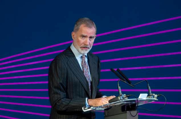 King Felipe VI attends the first Iberoamerican Future Congress King Felipe VI will speak at the Iberoamerican Future Congress, at Casa América, on October 31, 2025, in Madrid Spain Organized by the Iberoamerican General Secretariat SEGIB and the Foundation Encuentros del Futuro FEF , the event will address, between October 30 and 31, issues such as the future of world order, the crisis of democracy, smart cities, neuro-rights or education in the era of artificial intelligence 31 OCTOBER 2025 Madrid Madrid Madrid Spain  Copyright: xAlbertoxOrtegax 7068929