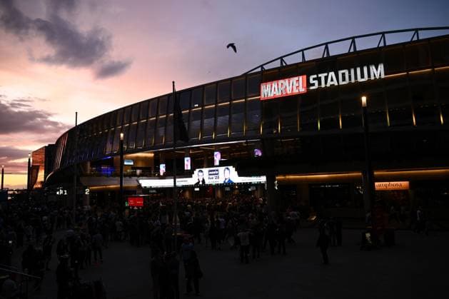 OASIS CONCERT MELBOURNE, A general view of guests on arrival for the first Australian tour show for English rock band Oasis at Marvel Stadium, in Melbourne, Friday, October 31, 2025. ( NO ARCHIVING, EDITORIAL USE ONLY MELBOURNE VICTORIA AUSTRALIA  Copyright: xJOELxCARRETTx 20251031186896346660