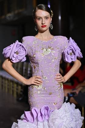 October 31, 2025, Madrid, Spain: A model walks in a Amparo Pardal design at the International Flamenco Fashion Week Madrid, (SIMOF) show, at the Wellington Hotel. Madrid Spain - ZUMAs197 20251031_aaa_s197_022 Copyright: xAtilanoxGarciax
