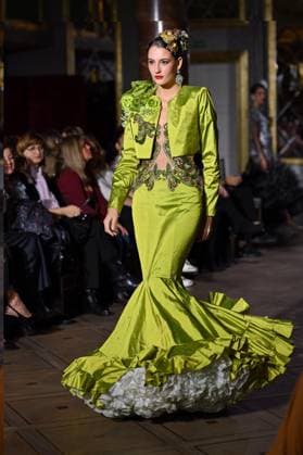 October 31, 2025, Madrid, Spain: A model walks in a Amparo Pardal design at the International Flamenco Fashion Week Madrid, (SIMOF) show, at the Wellington Hotel. Madrid Spain - ZUMAs197 20251031_aaa_s197_025 Copyright: xAtilanoxGarciax