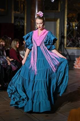 October 31, 2025, Madrid, Spain: A model walks in a Amparo Pardal design at the International Flamenco Fashion Week Madrid, (SIMOF) show, at the Wellington Hotel. Madrid Spain - ZUMAs197 20251031_aaa_s197_060 Copyright: xAtilanoxGarciax