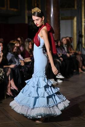 October 31, 2025, Madrid, Spain: A model walks in a Amparo Pardal design at the International Flamenco Fashion Week Madrid, (SIMOF) show, at the Wellington Hotel. Madrid Spain - ZUMAs197 20251031_aaa_s197_095 Copyright: xAtilanoxGarciax