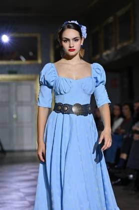 International Flamenco Fashion Week Madrid, (SIMOF) in Madrid - 31 Oct 2025 A model walks in a Angela Isa design at the International Flamenco Fashion Week Madrid, (SIMOF) show, at the Wellington Hotel in Madrid. Madrid Spain Copyright: xAtilanoxGarciax xSOPAxImagesx FOTO54293