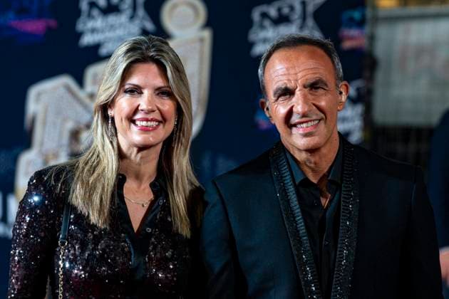 PEOPLE : NRJ Music Awards - Cannes 31 10 25 Tina Grigoriou and Nikos Aliagas attend the 27th NRJ Music Awards on October 31, 2025 in Cannes, France. Photo by Sandrine Thesillat PsNewZ  Copyright: xSandrinexTHESILLATx