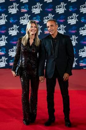 PEOPLE : NRJ Music Awards - Cannes 31 10 25 Tina Grigoriou and Nikos Aliagas attend the 27th NRJ Music Awards on October 31, 2025 in Cannes, France. Photo by Sandrine Thesillat PsNewZ  Copyright: xSandrinexTHESILLATx