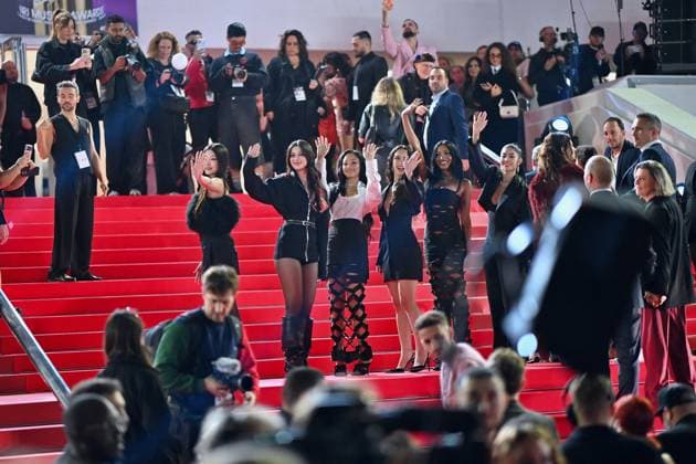 27th NRJ Music Awards Photocall Cannes..FC KATSEYE attends the Photocall during the 27th NRJ Music Awards on October 31, 2025 in Cannes, France. Photo by Franck Castel ABACAPRESS.COM Cannes France  Copyright: xCastelxFranck ABACAx