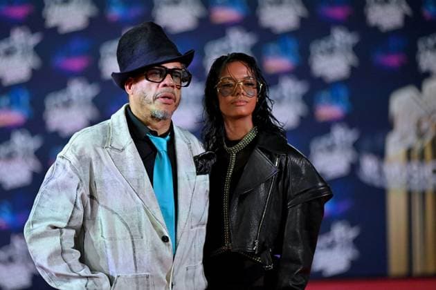 27th NRJ Music Awards Photocall Cannes..FC Joey Starr and guest attends the Photocall during the 27th NRJ Music Awards on October 31, 2025 in Cannes, France. Photo by Franck Castel ABACAPRESS.COM Cannes France  Copyright: xCastelxFranck ABACAx