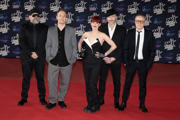 27th NRJ Music Awards - Cannes Greg Jacks, Patrice Focone, Jennifer Ayache, Francois Even and Michel Giovannetti of Superbus Group attend the 27th NRJ Music Awards on October 31, 2025 in Cannes, France. Photo by David NIVIERE ABACAPRESS.COM CANNES France  Copyright: xNivierexDavid ABACAPRESS.COMx
