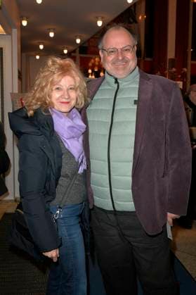 Markus Majowski with wife Barbara Schilling at the premiere of the play Carmen darf nicht platzen at the Komödie am Kurfürstendamm in the Ernst Reuter Saal Berlin, 31 10 2025 Foto:xM.xBehrensx xFuturexImagex carmen_prem_5016