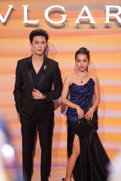 SHANGHAI, CHINA - OCTOBER 31: Actor Leo Wu Lei and singer Jolin Tsai attend the Bvlgari Dinner Party on October 31, 2025 in Shanghai, China.  Copyright: xVCGx 111600999129