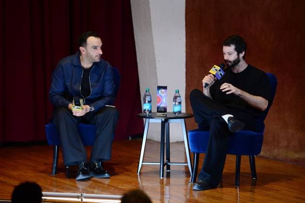 CORAL GABLES, FLORIDA - NOVEMBER 01: Actor Dylan O Brien in conversation with journalist Ramin Setoodeh (L) during the Twinless Premiere at the 12th Annual Miami Film Festival GEMS honoring Dylan O Brien with The MFF™s Vanguard Award at UM Bill Cosford Cinema on November 01, 2025 in Coral Gables, Florida. Copyright: xmpi10 MediaPunchx