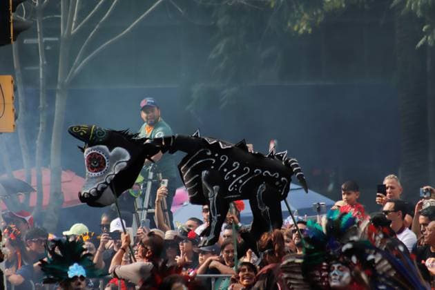 Annual Dia de Muertos Parade Persons taking part during the 2025 Dia de Muertos Parade at Paseo de la Reforma avenue on the Day of the Dead celebration. 1.5 million people attended the annual Dia de Muertos Parade. on November 1, 2025 in Mexico City, Mexico. (Photo by Carlos Santiago Eyepix Group) Copyright: xCarlosxSantiagox xEyepixxGroupx CS_01112025_124840
