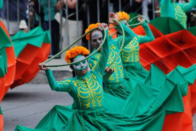 Annual Dia de Muertos Parade Persons taking part during the 2025 Dia de Muertos Parade at Paseo de la Reforma avenue on the Day of the Dead celebration. 1.5 million people attended the annual Dia de Muertos Parade. on November 1, 2025 in Mexico City, Mexico. (Photo by Carlos Santiago Eyepix Group) Copyright: xCarlosxSantiagox xEyepixxGroupx CS_01112025_124848