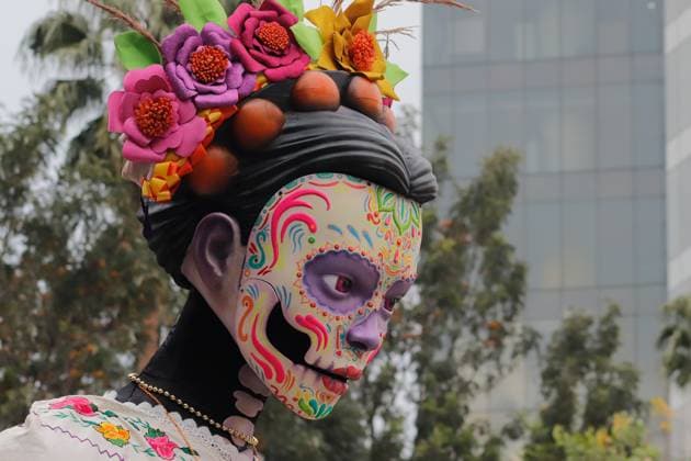 Annual Dia de Muertos Parade Persons taking part during the 2025 Dia de Muertos Parade at Paseo de la Reforma avenue on the Day of the Dead celebration. 1.5 million people attended the annual Dia de Muertos Parade. on November 1, 2025 in Mexico City, Mexico. (Photo by Carlos Santiago Eyepix Group) Copyright: xCarlosxSantiagox xEyepixxGroupx CS_01112025_124881