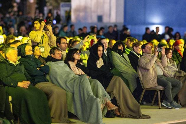 Audrey Azoulay At Jean-Michel Jarre Concert - Samarkand Audrey Azoulay attends Jean-Michel Jarre’s concert on the famous Registan Square, as Samarkand hosts the 43rd UNESCO General Conference, a historic gathering of all member states outside Paris for the first time in 40 years, in Samarkand, Uzbekistan, on November 1st, 2025. Photo by Ammar Abd Rabbo ABACAPRESS.COM Samarkand Uzbekistan  Copyright: xAbdxRabboxAmmar ABACAx