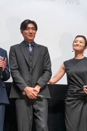 (L-R) Takaya Matsutani (actor), Kyoka Suzuki (actress), November 1, 2025 - One Last Throw Japan premiere at the Tokyo International Film Festival in Tokyo, Japan.  aflo_308935266