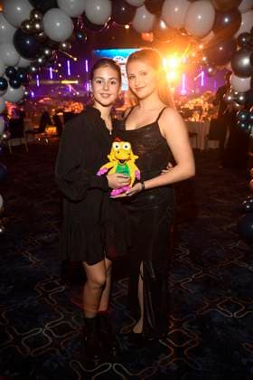 abb Laughing Malya and Lilly from the Voice Kids as guests at the 14 Laughing Hearts Charity Gala 2025, at the JW Marriott Hotel Berlin on 01 11 2025 in Berlin Berlin Germany